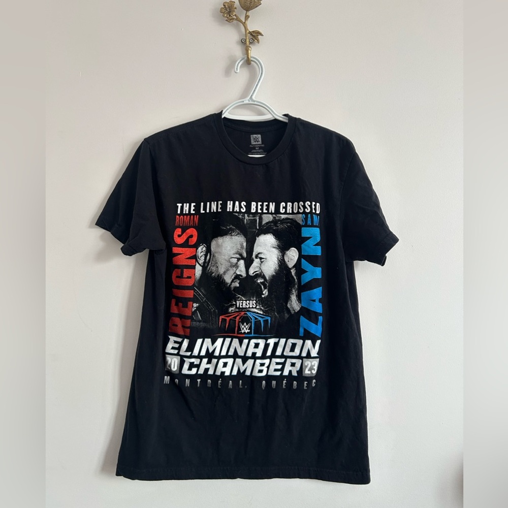 WWE ELIMINATION CHAMBER SHIRT MONTREAL SAMI ZAYN ROMAN REIGNS
